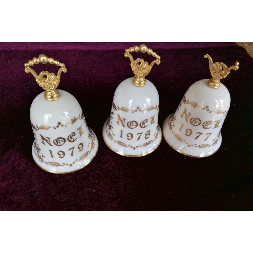 Gorham Noel Set of 3 Bells 1977, 78,79 3 1/2